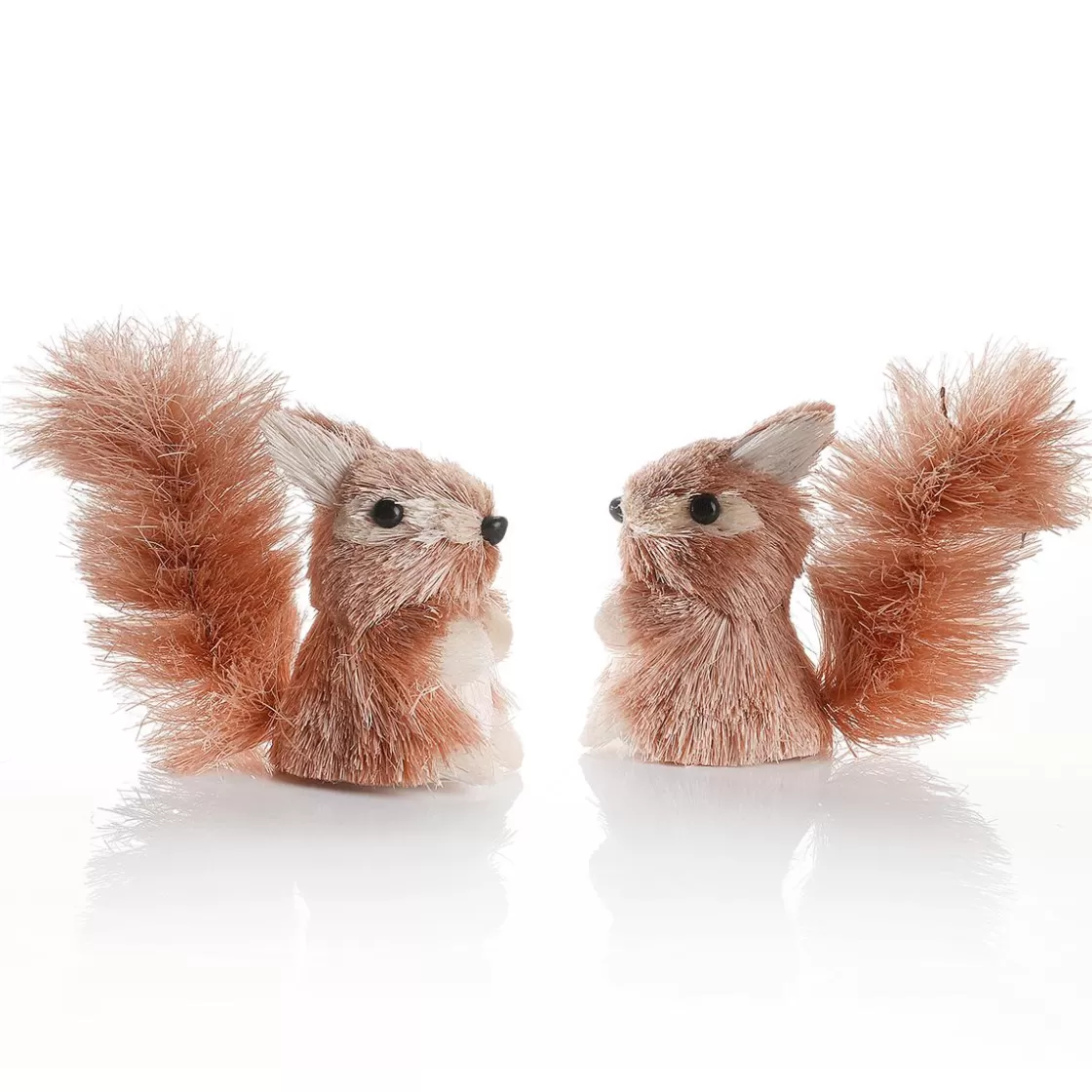 Decoración De Animales | Decoración De Otoño>DecoWoerner Set De 2 Figuras Decorativas De Ardilla, 11 Cm De Altura marrón