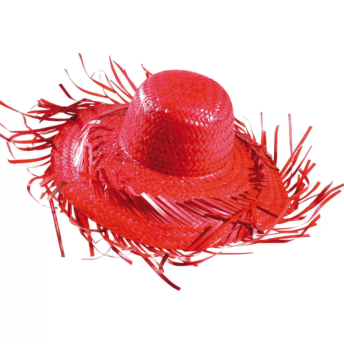 Decoración De Verano>DecoWoerner Sombrero De Paja, Color rojo