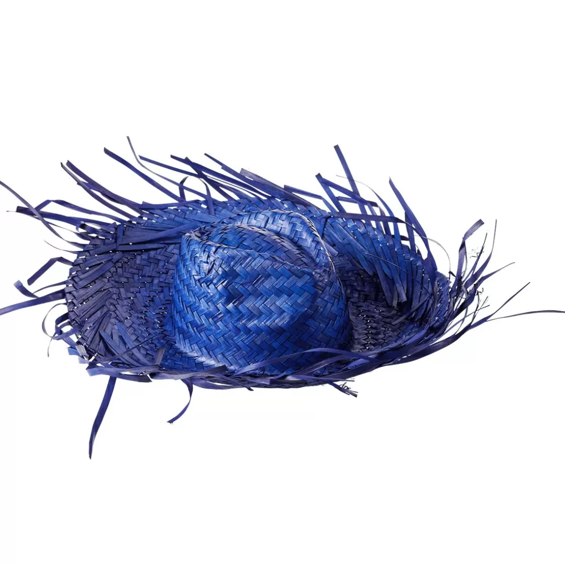 Decoración De Verano>DecoWoerner Sombrero De Paja Decorativo, , Ø 40 Cm azul