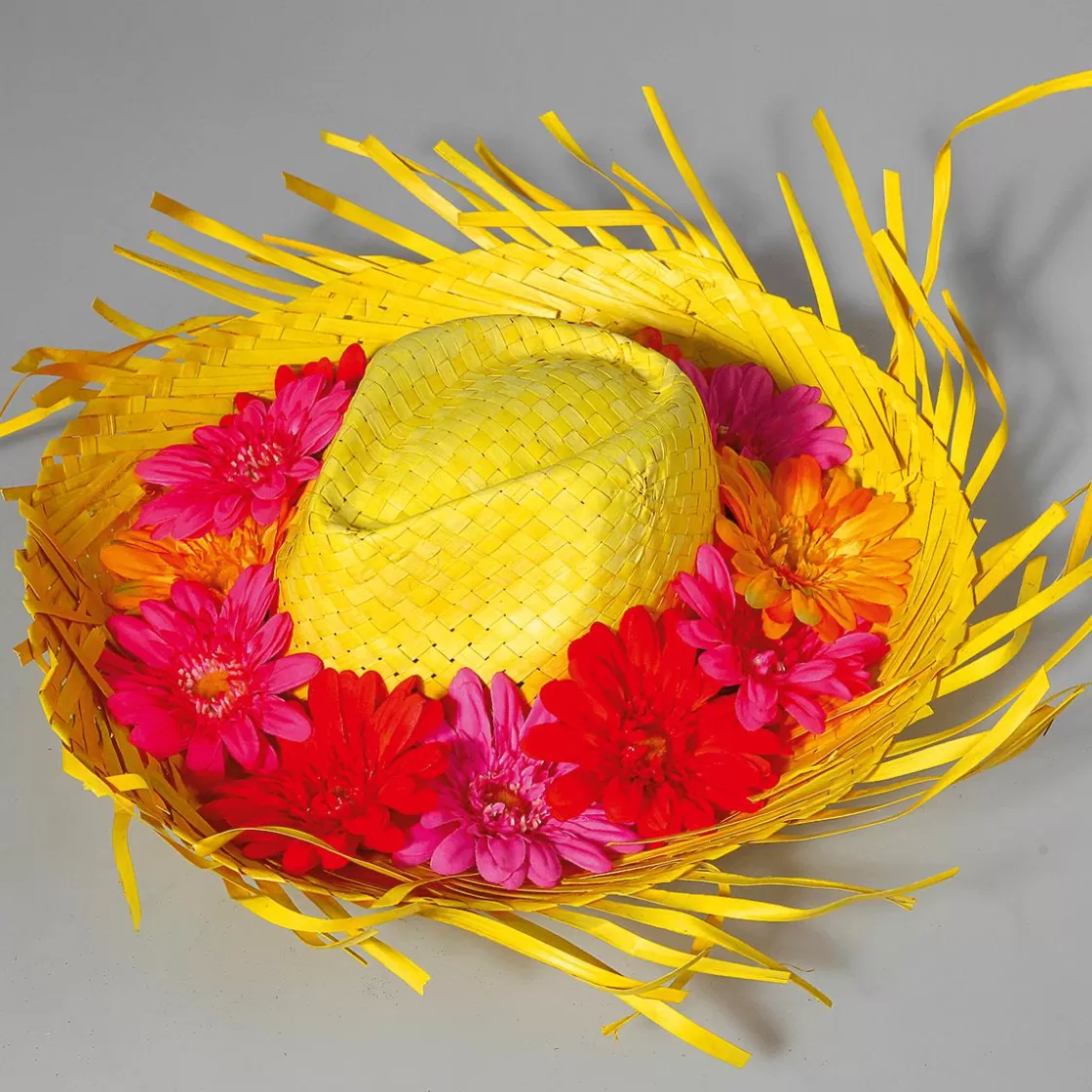 Decoración De Verano>DecoWoerner Sombrero De Paja Decorativo, Color amarillo