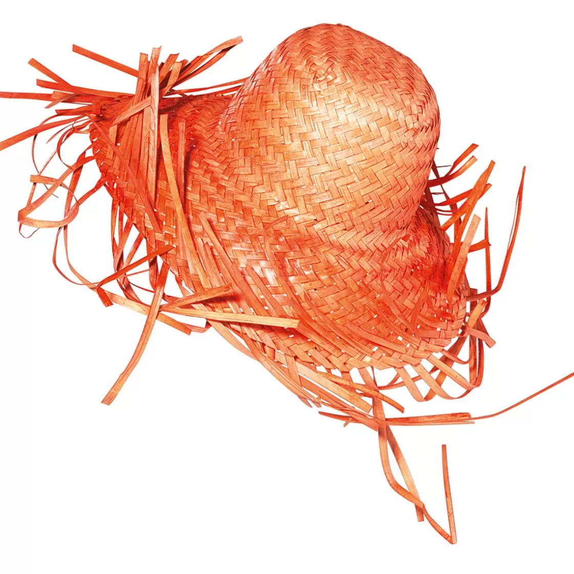Decoración De Verano>DecoWoerner Sombrero De Paja Decorativo, Color naranja