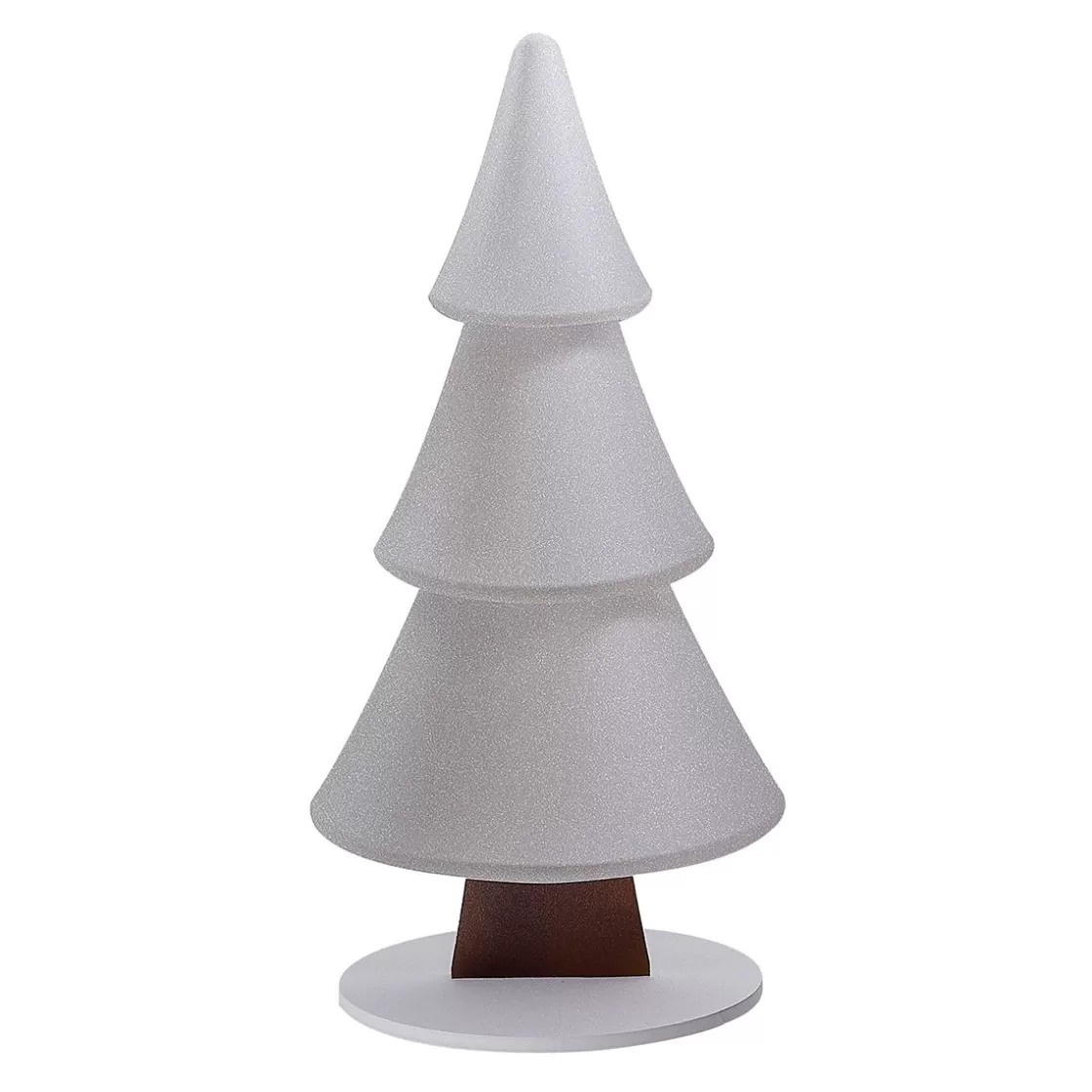 Decoración De Invierno | Figuras De Navidad>DecoWoerner Soporte De Abeto De Nieve Con Purpurina 34 X 69 Cm Plata blanco