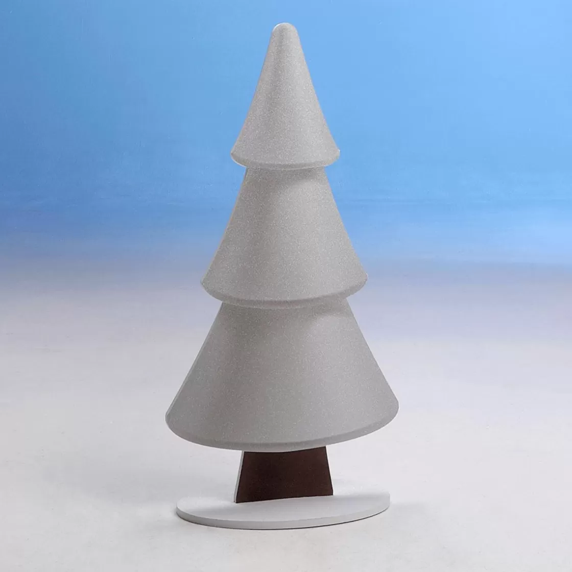 Decoración De Invierno | Figuras De Navidad>DecoWoerner Soporte De Abeto De Nieve Con Purpurina 34 X 69 Cm Plata blanco