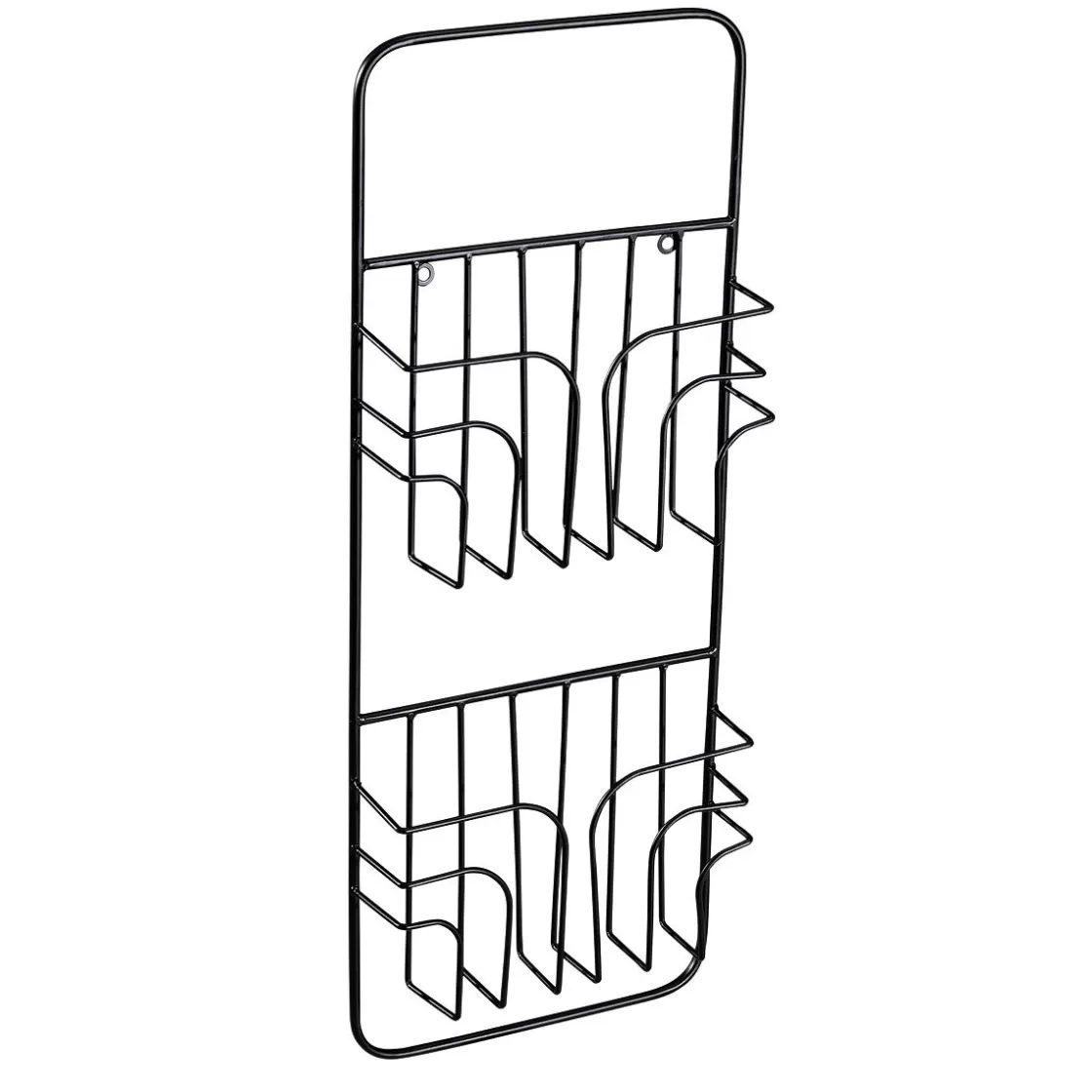 Expositores Para Tiendas>DecoWoerner Soporte De Pared Para Folletos, 2 Compartimentos, Longitud 73 Cm negro