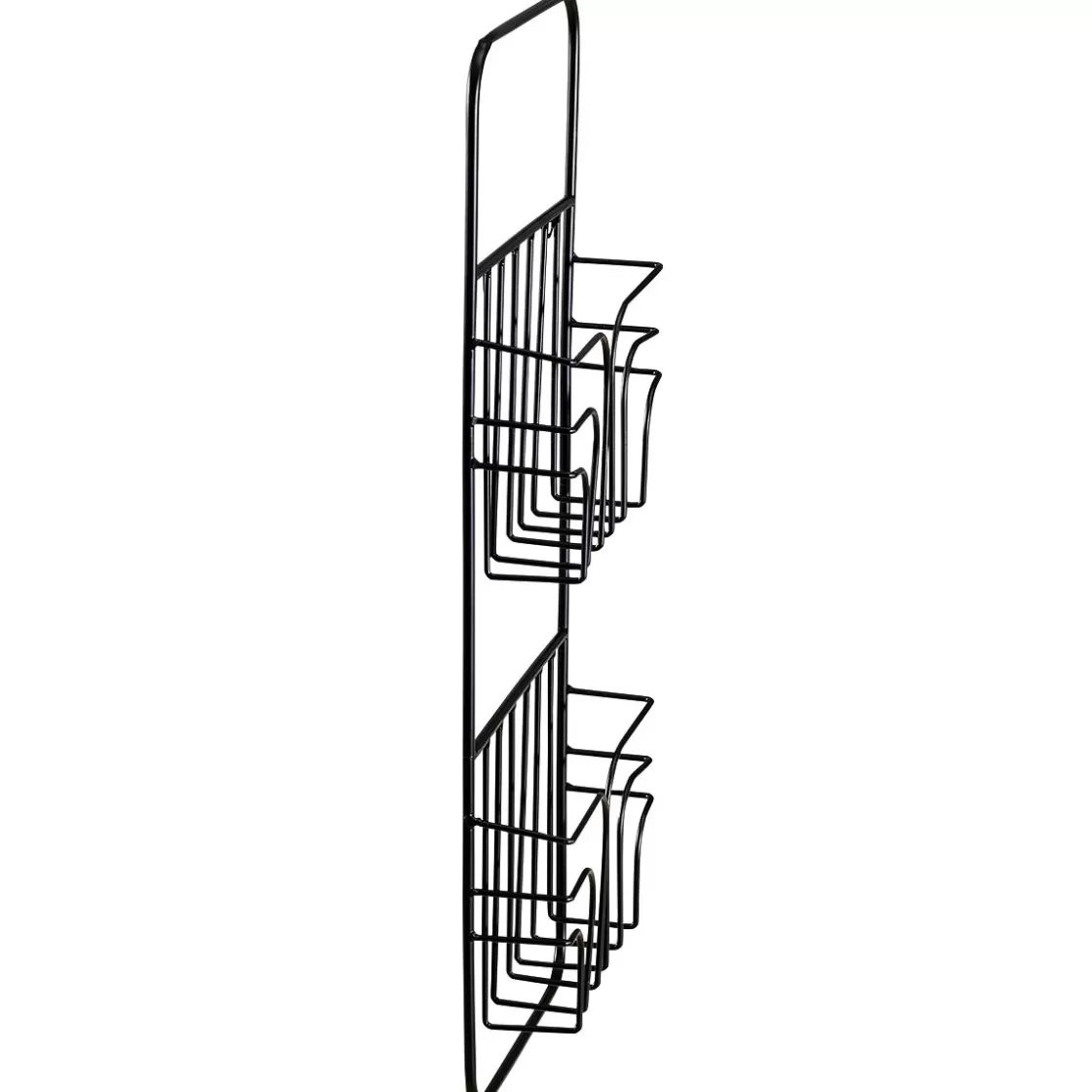 Expositores Para Tiendas>DecoWoerner Soporte De Pared Para Folletos, 2 Compartimentos, Longitud 73 Cm negro
