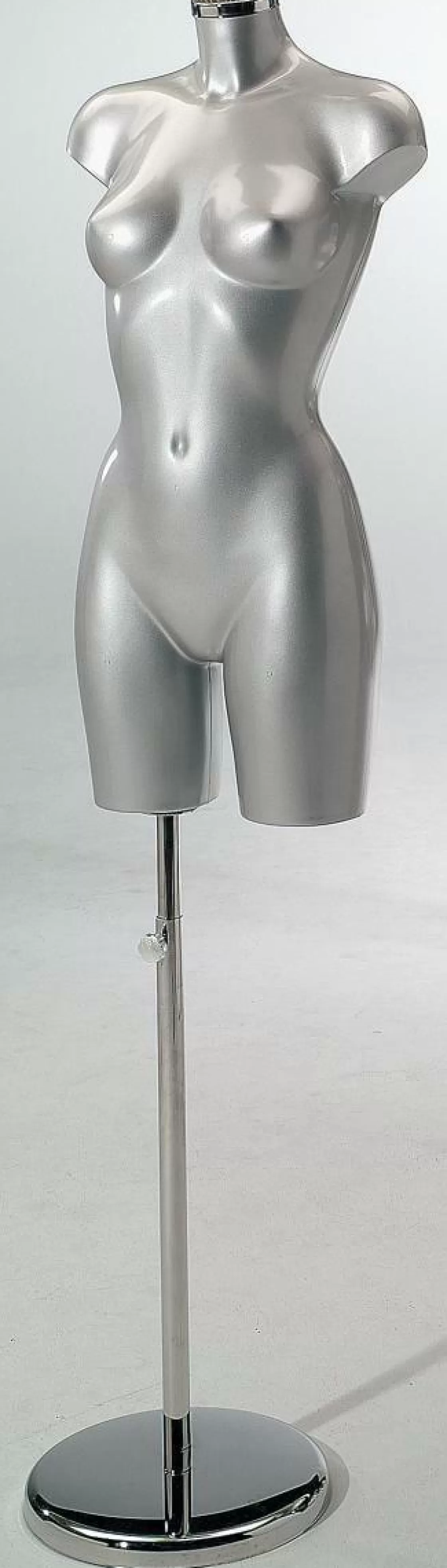 Bustos De Costura | Maniquíes>DecoWoerner Soporte Metálico Para Torsos, Alojamiento Para Sujeción De Piernas plata