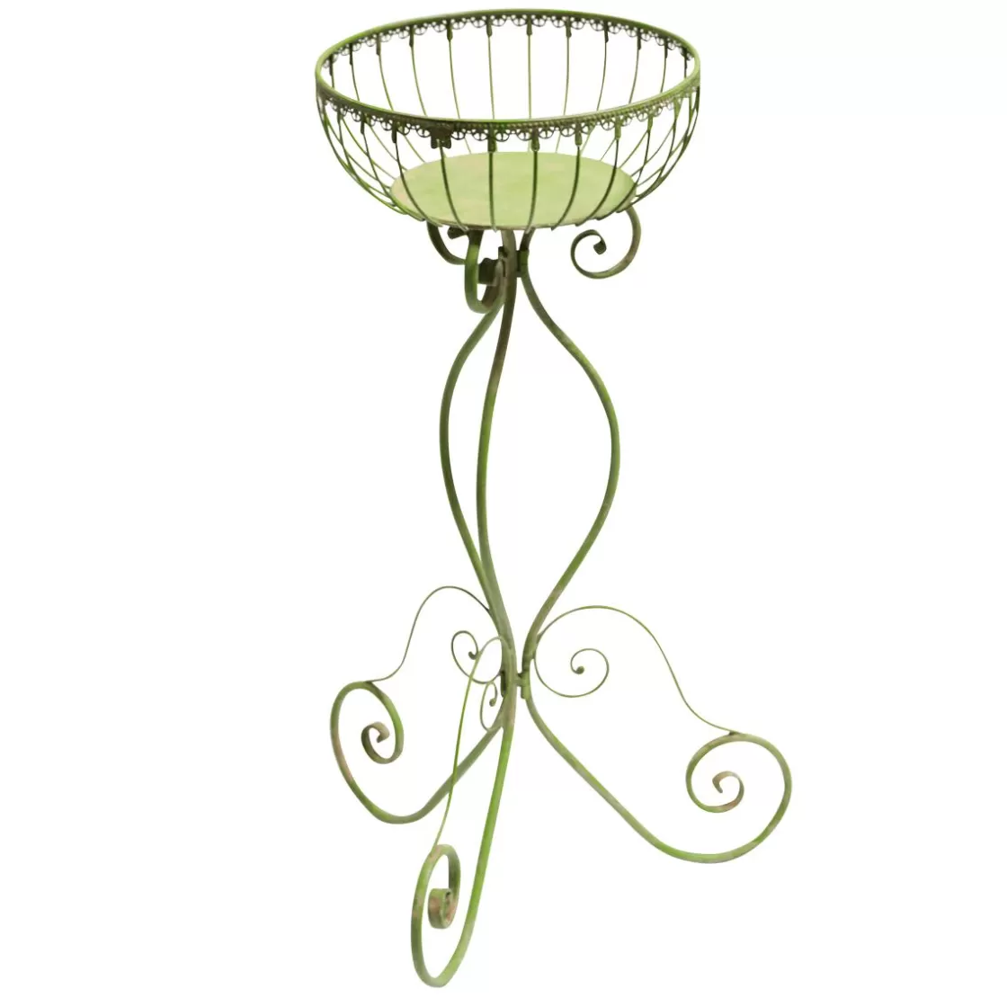 Expositores Para Tiendas | Macetas Y Artículos De Decoración>DecoWoerner Soporte Metálico "Vintage" De 71 Cm De Altura verde