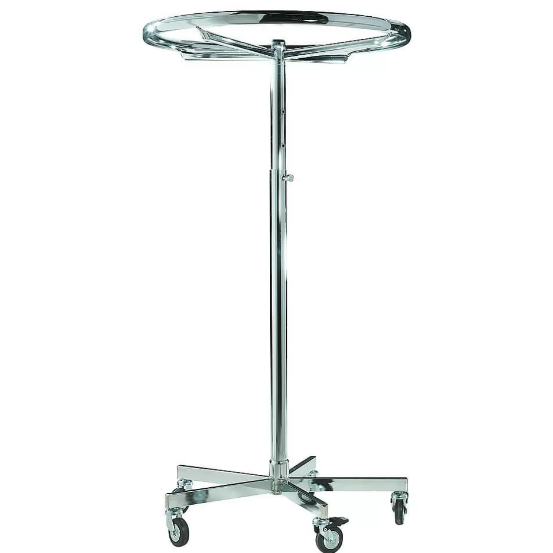 Percheros>DecoWoerner Soporte Redondo Ø 80 Cm, Altura Ajustable plata