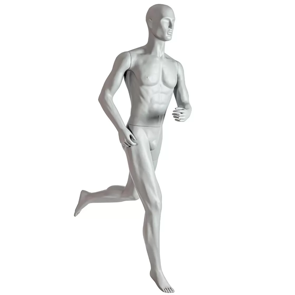 Maniquíes>DecoWoerner Sport Maniquí Hombre Corredor - Pierna Izquierda Levantada Gris