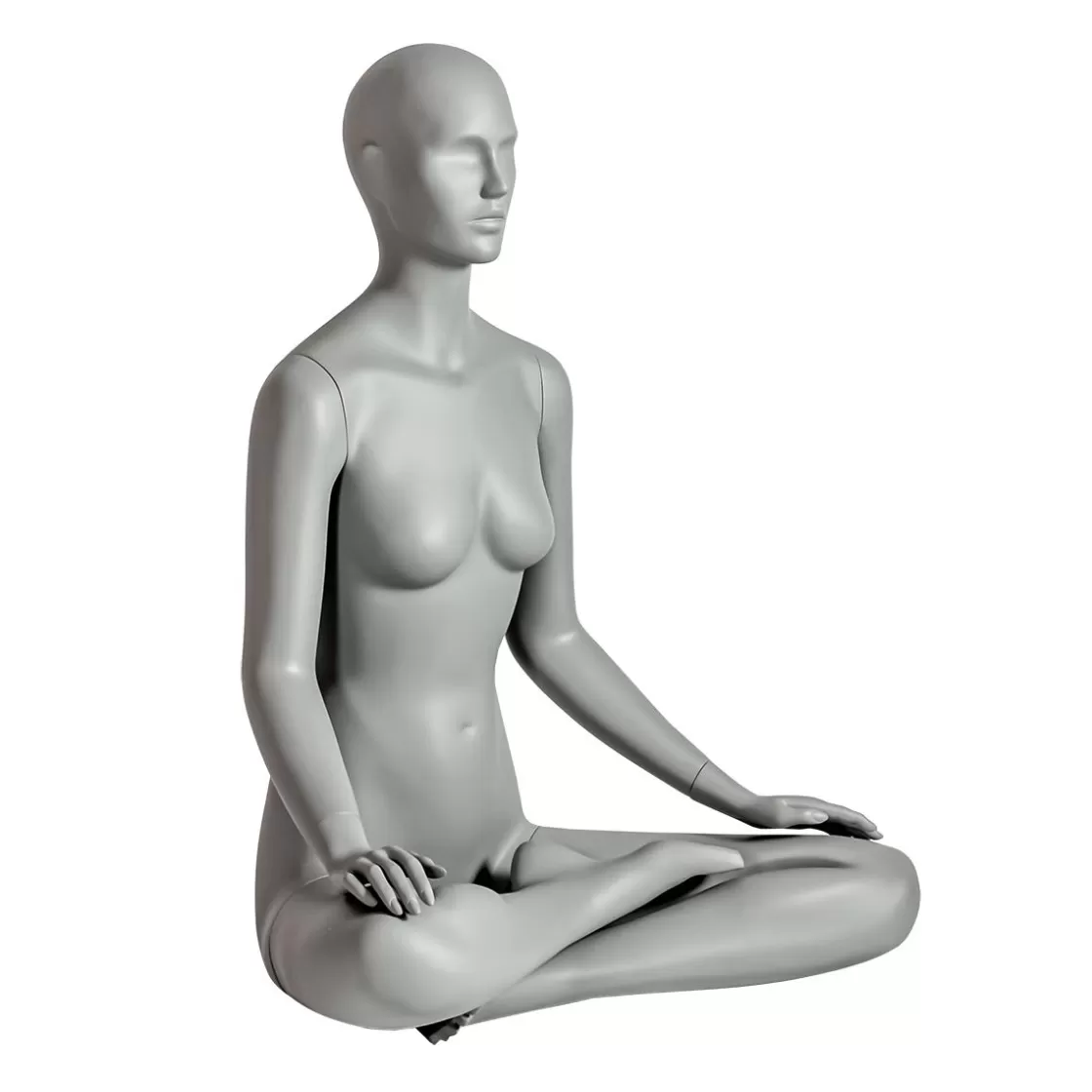 Maniquíes>DecoWoerner Sport Maniqui Señora Yoga Asiento Loto Gris