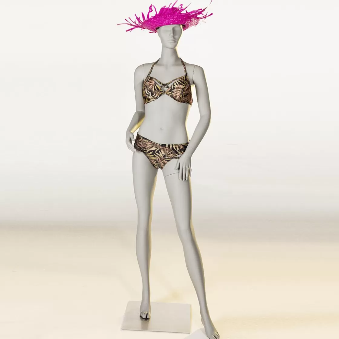 Maniquíes>DecoWoerner Sport Mannequin Lady Athlete - Pierna Izquierda Abierta Y Ambos Brazos Doblados Gris