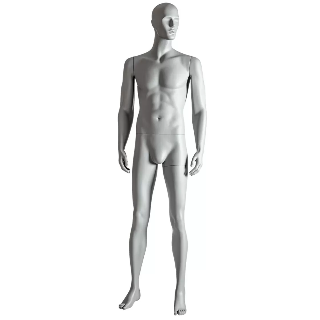 Maniquíes>DecoWoerner Sports Mannequin Hombre Atleta - De Pie Recto Gris