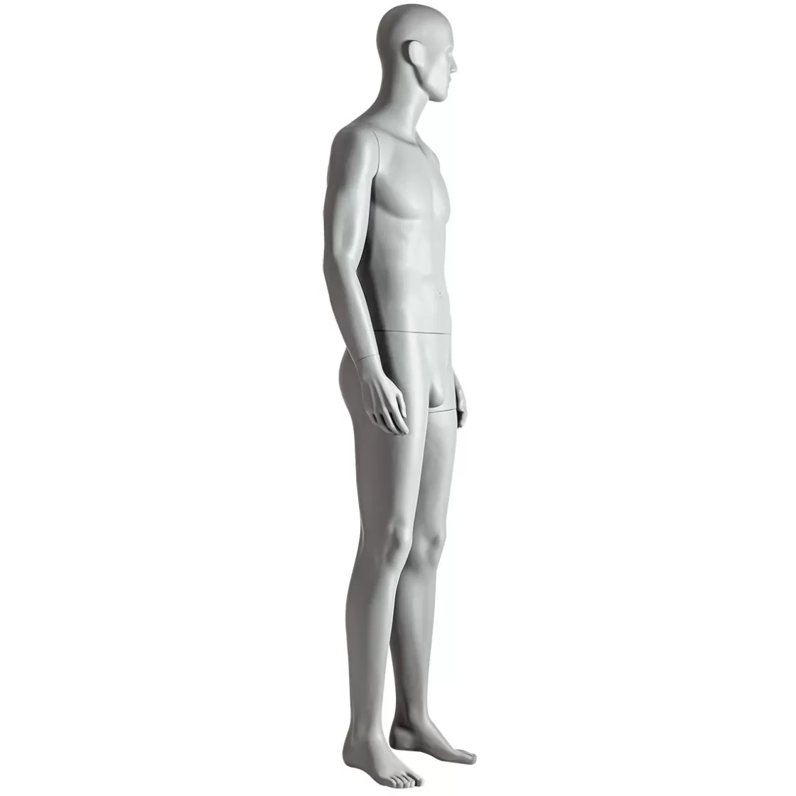 Maniquíes>DecoWoerner Sports Mannequin Hombre Atleta - De Pie Recto Gris