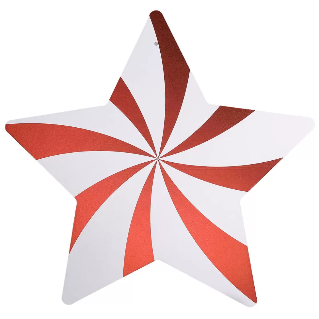 Estrella De Navidad>DecoWoerner Star Swirl / Blanco rojo