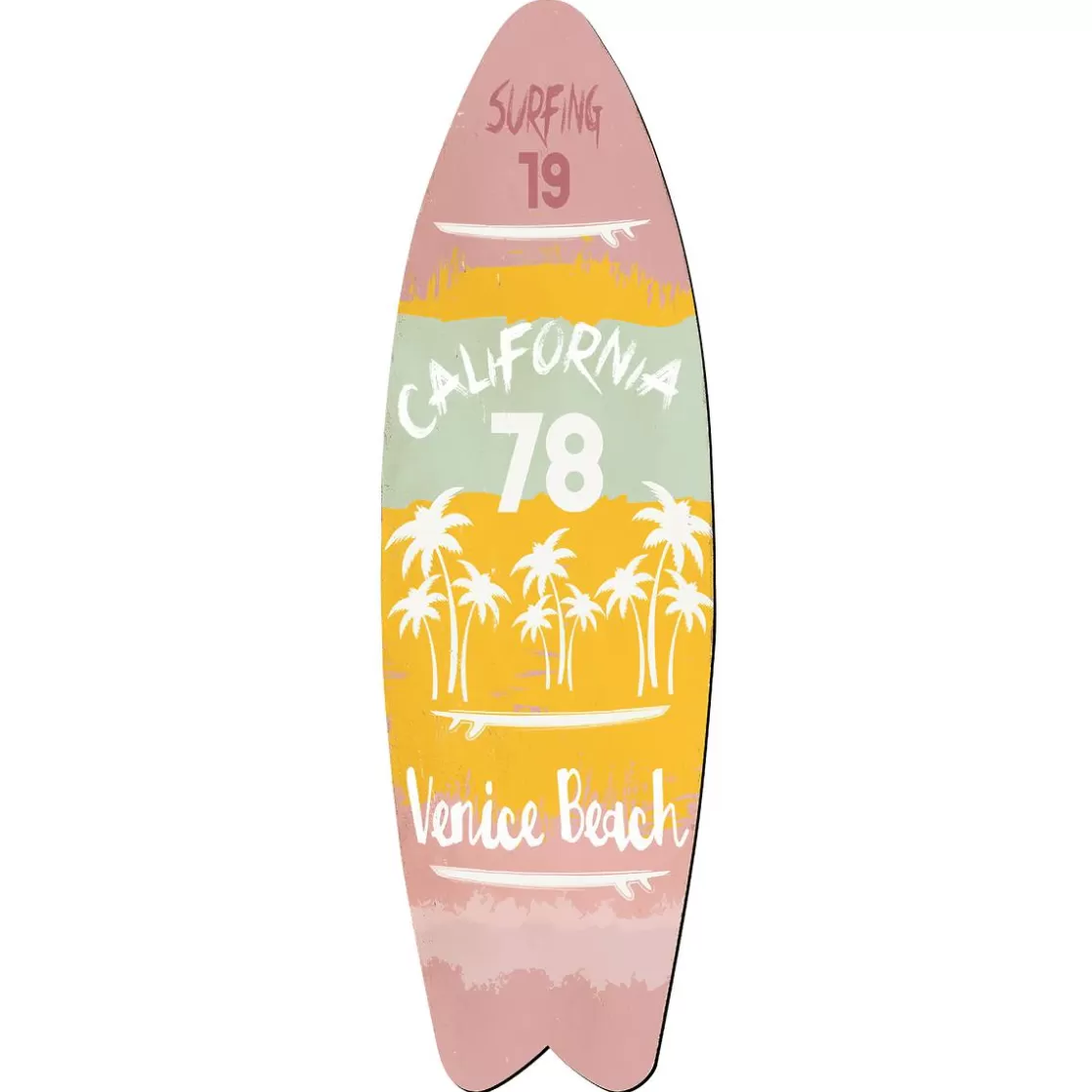 Decoración De Verano>DecoWoerner Tabla De Surf De Madera Deco 130 Cm multicolor