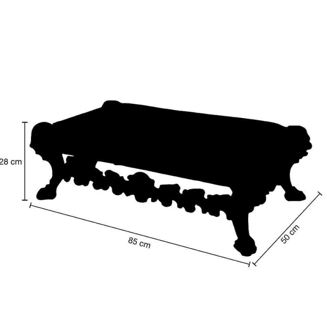 Decoración Navideña Xxl>DecoWoerner Taburete, Longitud: 85 Cm