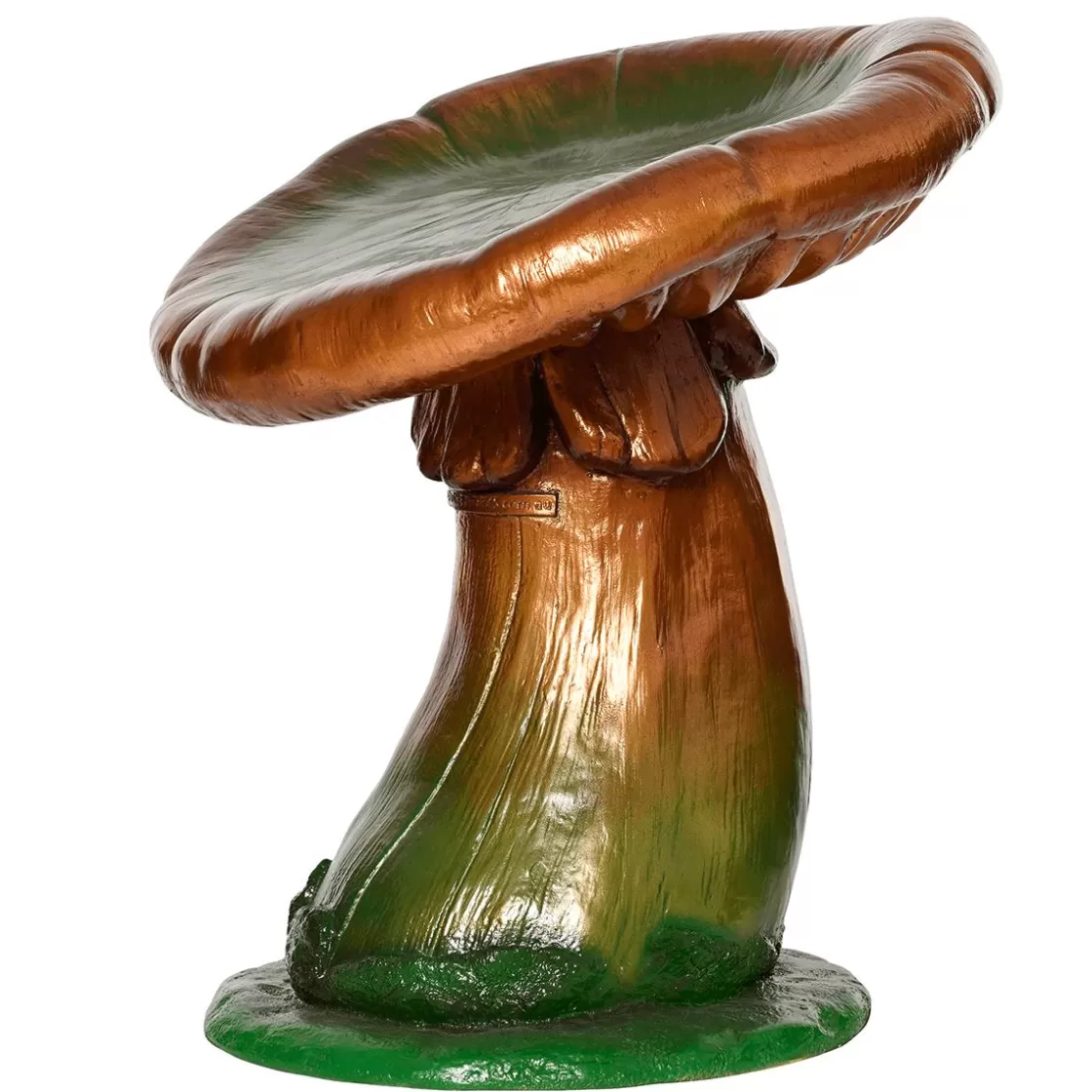 Expositores Para Tiendas | Decoración De Otoño>DecoWoerner Taburete Seta Escultura De Fibra De Vidrio 54 Cm Oro Verde multicolor