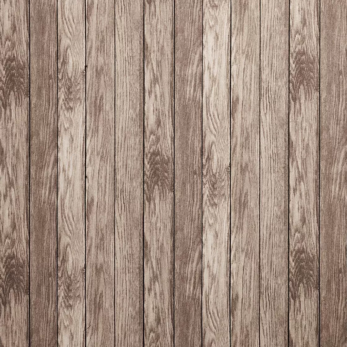 Telas>DecoWoerner Tejido Decorativo "Muro De Listones De Madera", Anchura 140 Cm, Beige
