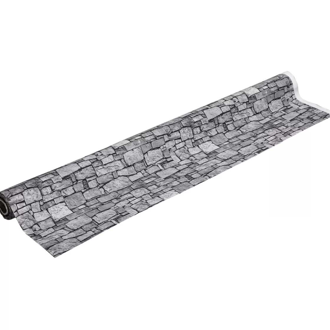 Telas>DecoWoerner Tejido Decorativo "Muro De Piedras", Anchura: 140 Cm Gris