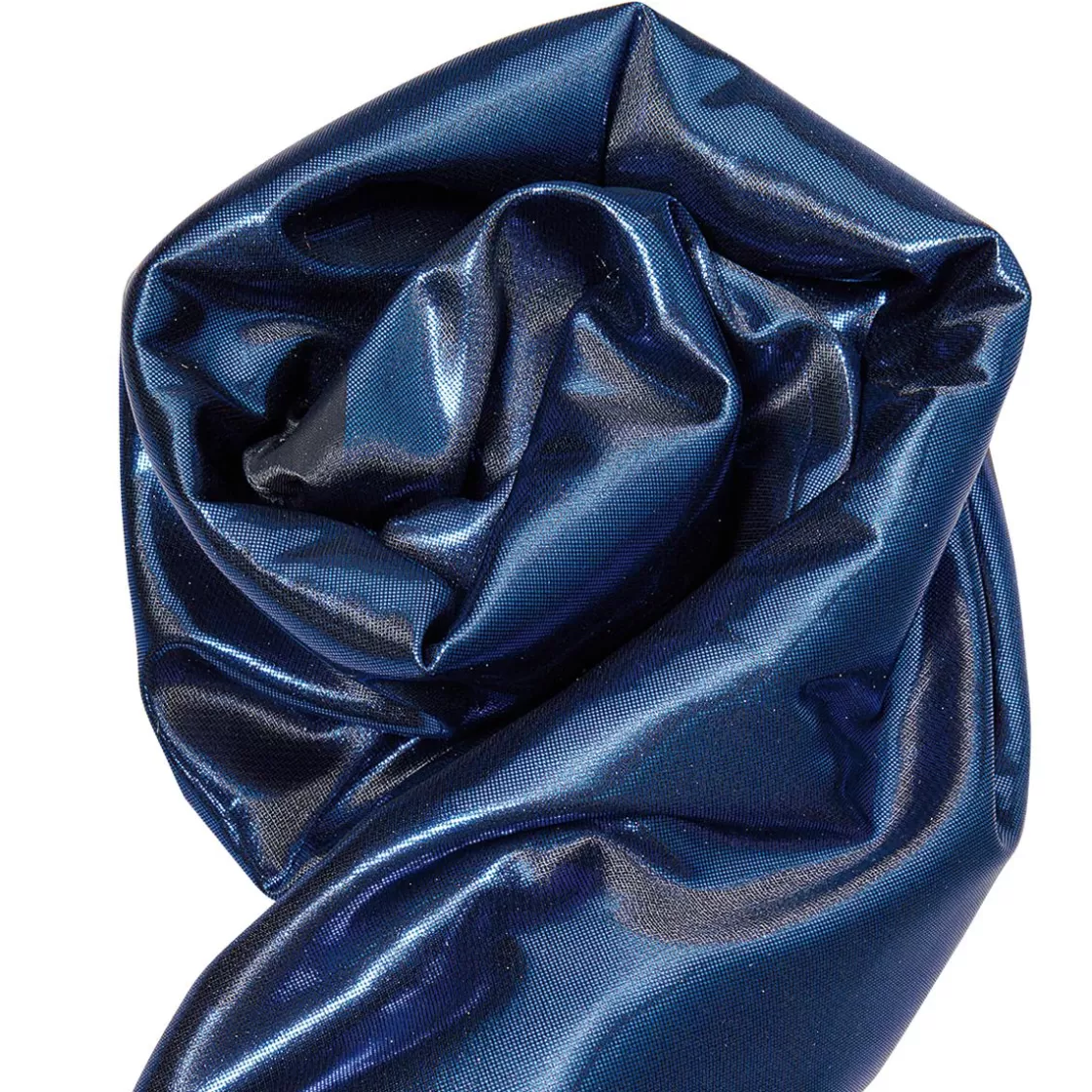 Telas>DecoWoerner Tela Brillante Jersey De Papel De Aluminio , Anchura: 106 Cm azul
