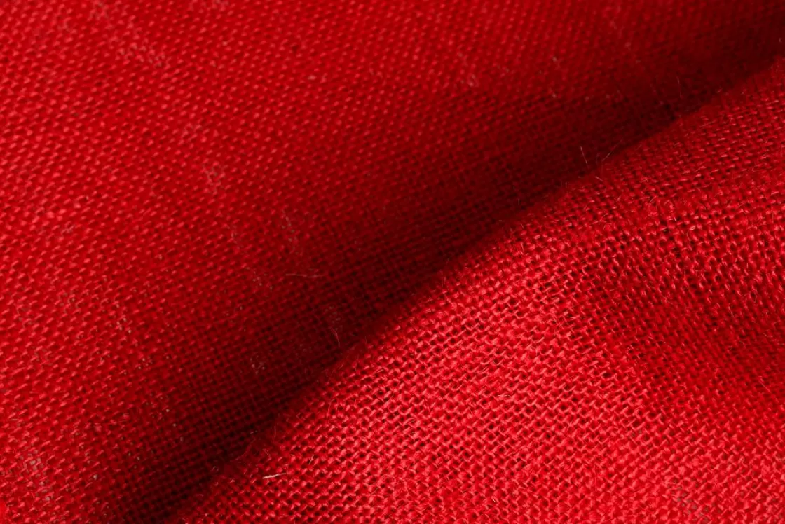 Telas>DecoWoerner Tela De Arpillera Roja, Anchura: 160 Cm rojo