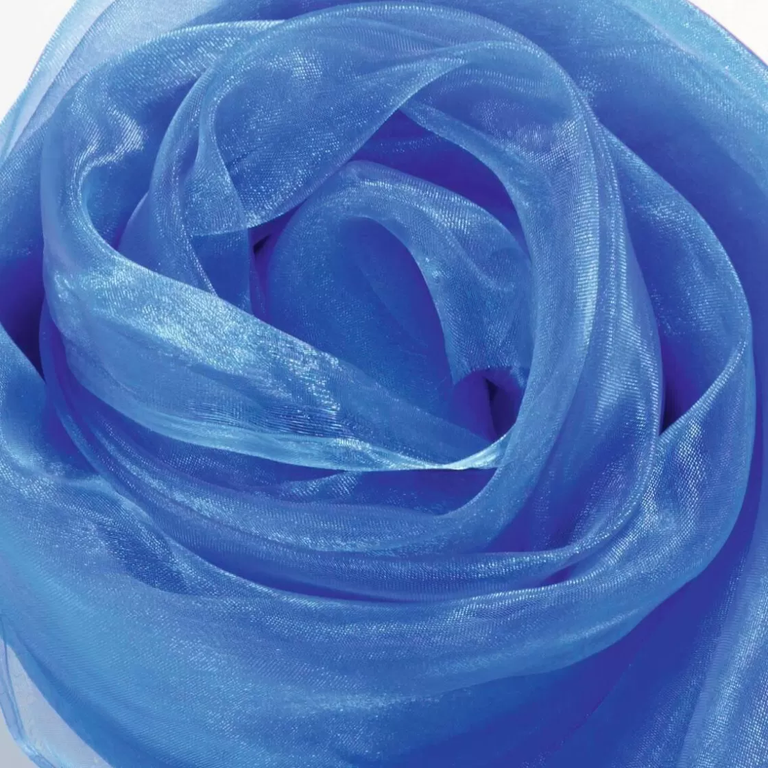 Telas | Decoración De Invierno>DecoWoerner Tela De Chifón, Color , 145 Cm azul