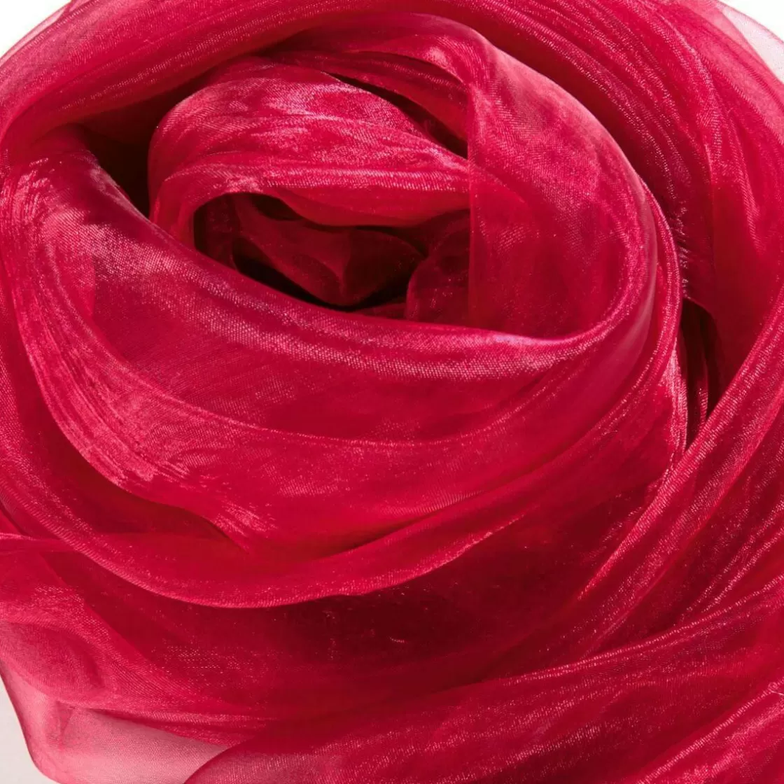 Telas>DecoWoerner Tela De Chifón, Color Burdeos, 145 Cm rojo