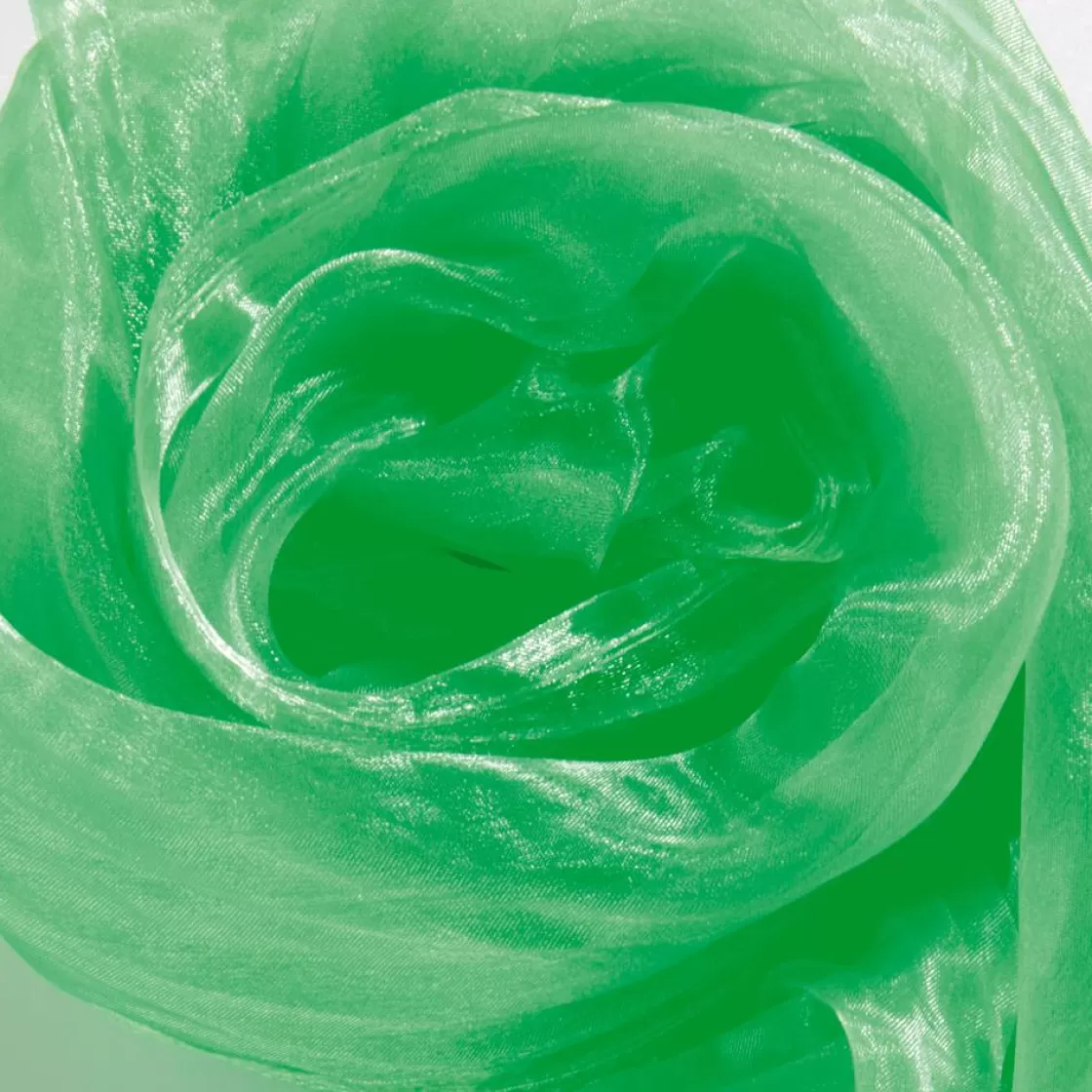 Telas>DecoWoerner Tela De Chifón, Color Claro, 145 Cm verde
