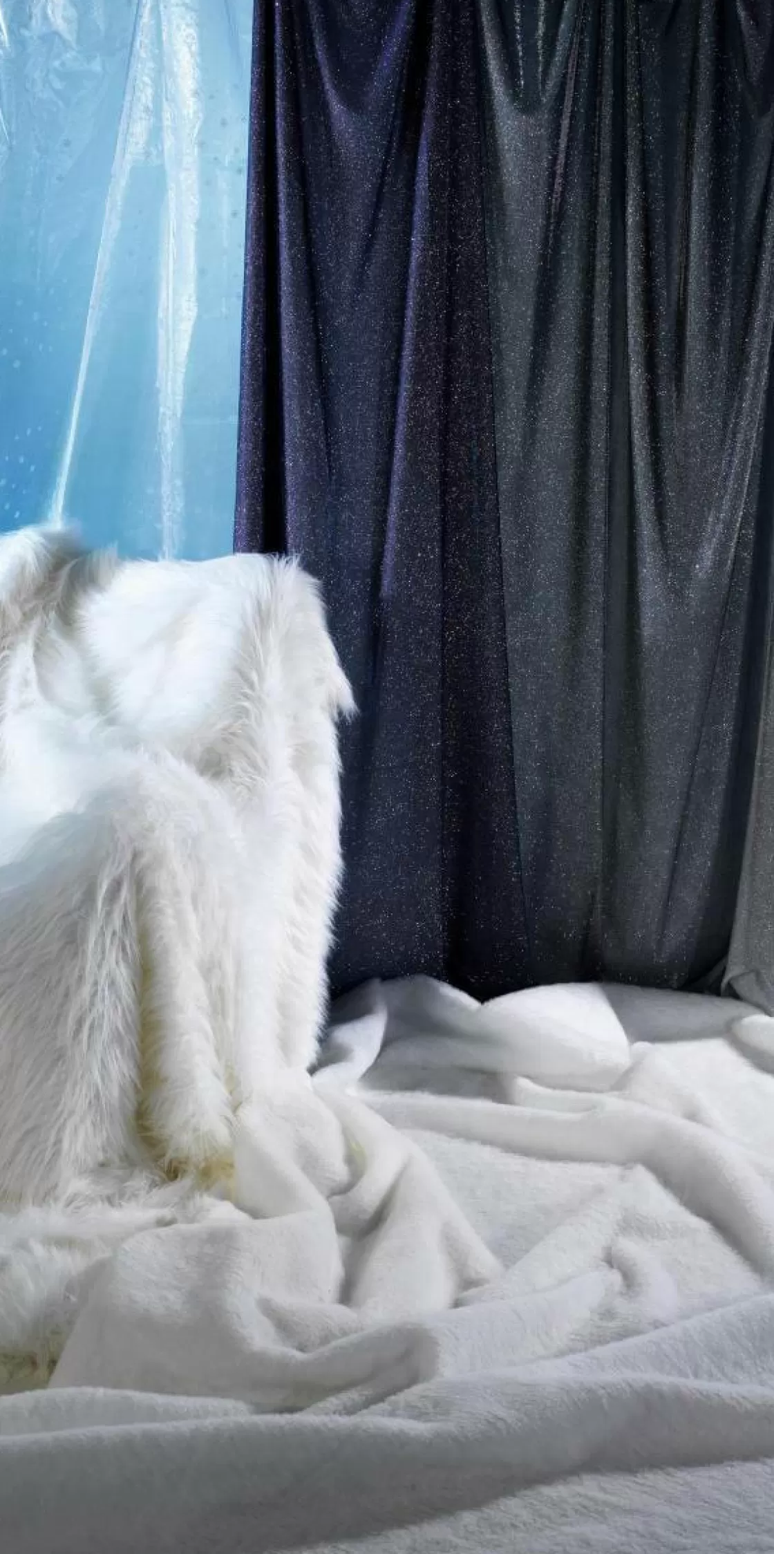 Decoración De Invierno | Telas>DecoWoerner Tela De Organza Copos De Nieve Anchura 150 Cm blanco