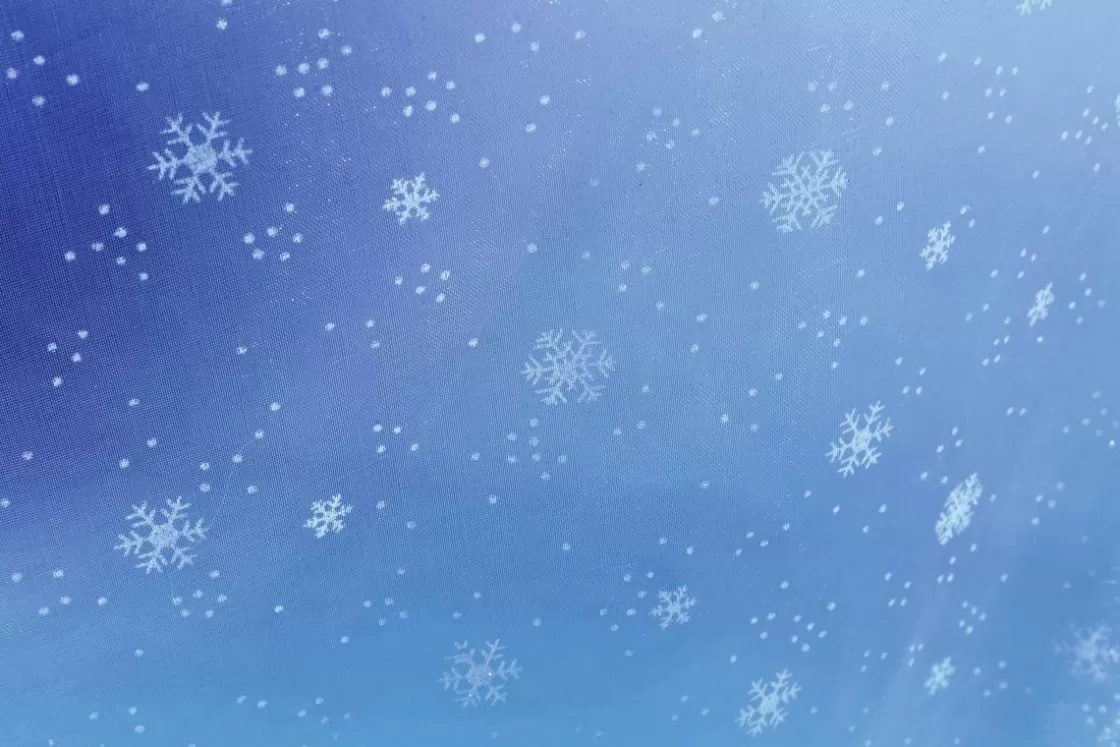 Decoración De Invierno | Telas>DecoWoerner Tela De Organza Copos De Nieve Anchura 150 Cm blanco