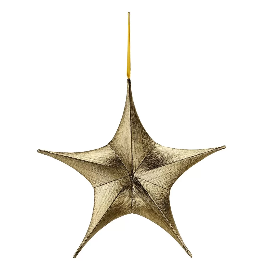 Estrella De Navidad>DecoWoerner Tela Decorativa Estrella Plegable Negro Con Cremallera, 40 Cm oro