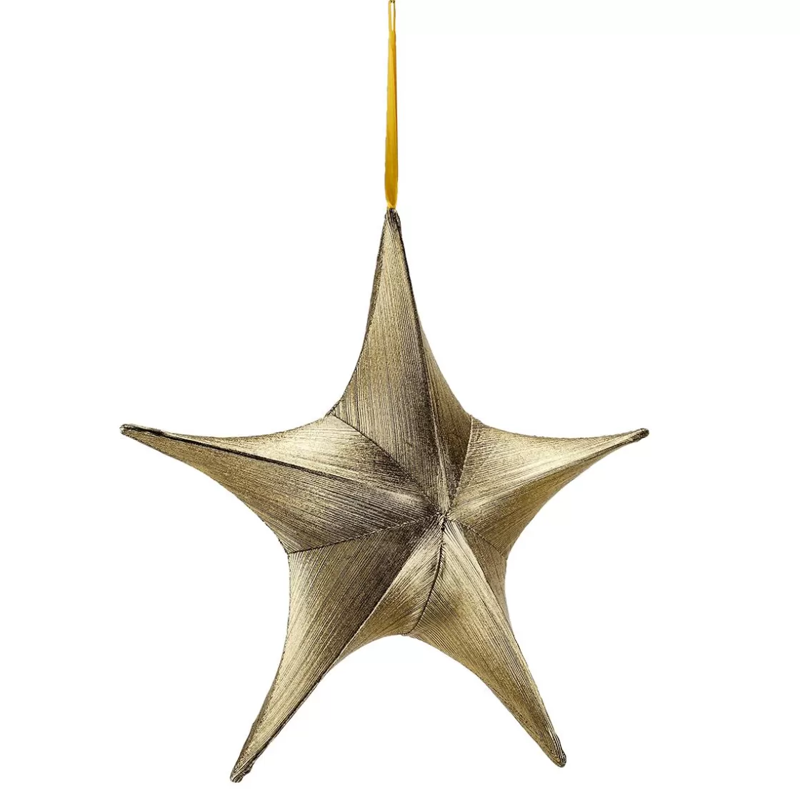 Estrella De Navidad>DecoWoerner Tela Decorativa Estrella Plegable Negro Con Cremallera, 40 Cm oro