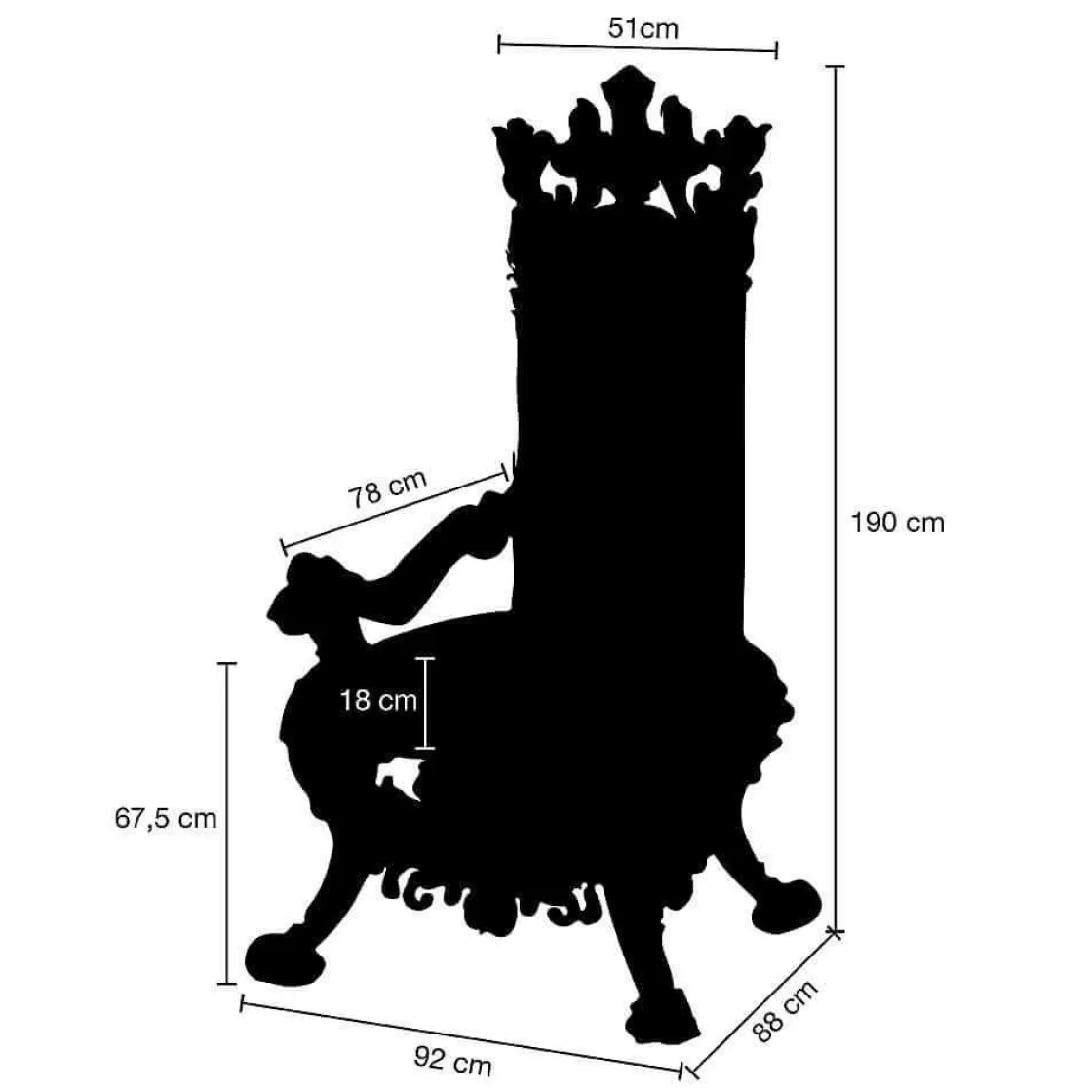 Decoración Navideña Xxl>DecoWoerner Trono 190 Cm