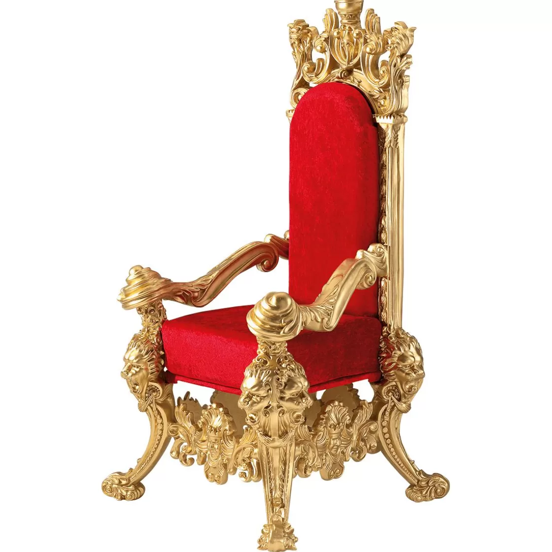 Decoración Navideña Xxl>DecoWoerner Trono "Estilo Barroco", Altura: 190 Cm, Oro-rojo multicolor