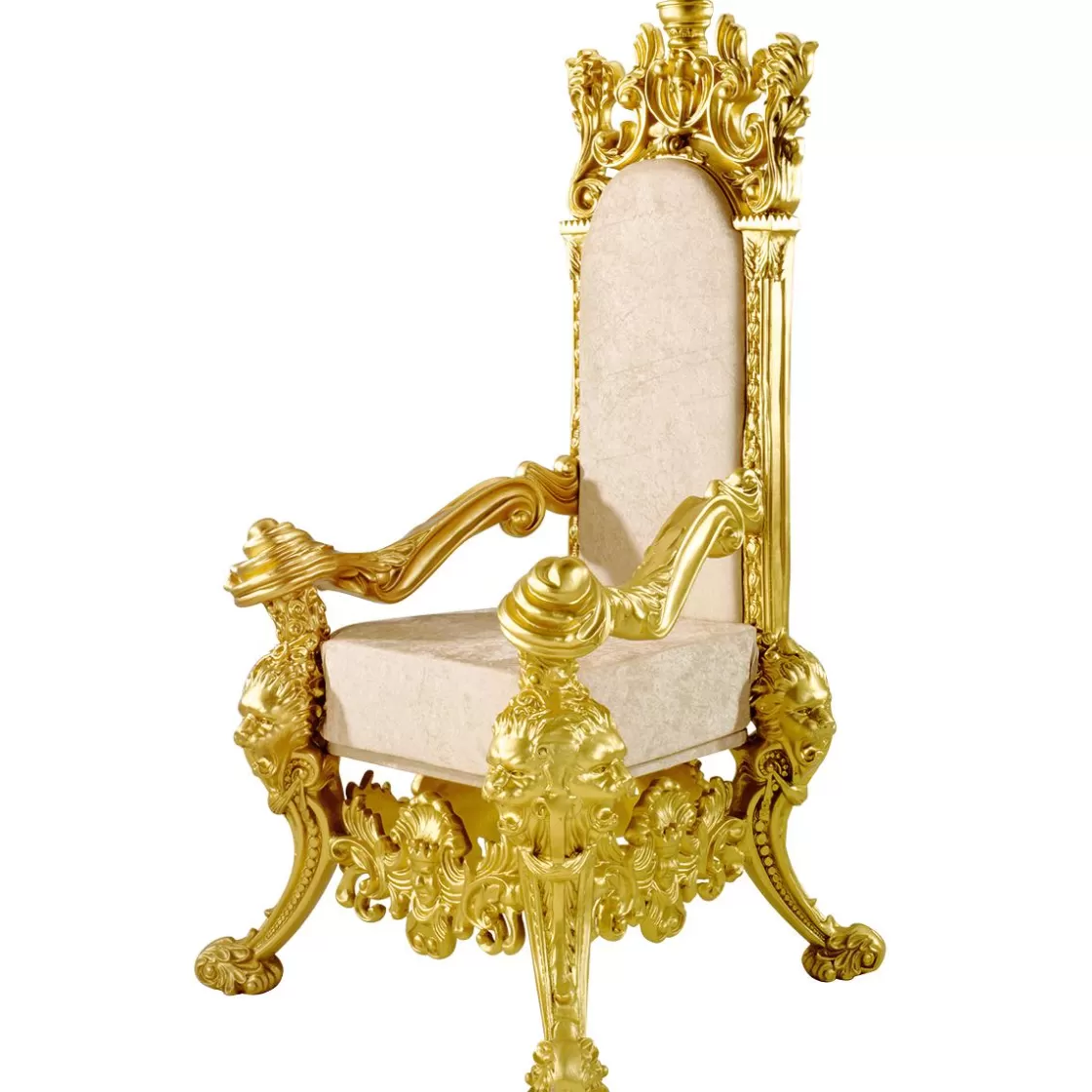 Decoración Navideña Xxl>DecoWoerner Trono "Estilo Renacentista", Altura 190 Cm, Dorado/marfil oro