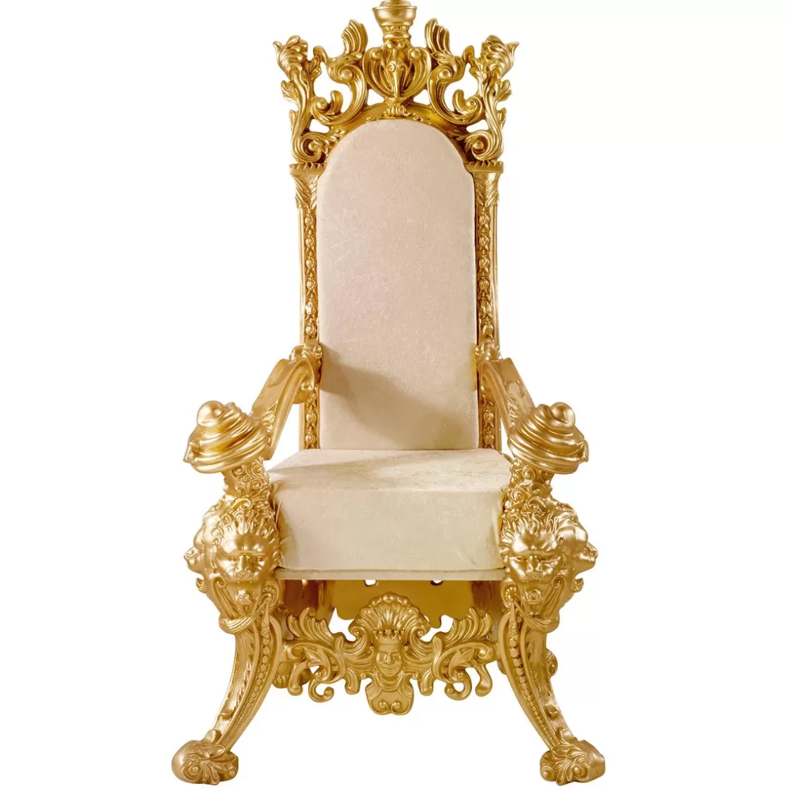 Decoración Navideña Xxl>DecoWoerner Trono "Estilo Renacentista", Altura 190 Cm, Dorado/marfil oro