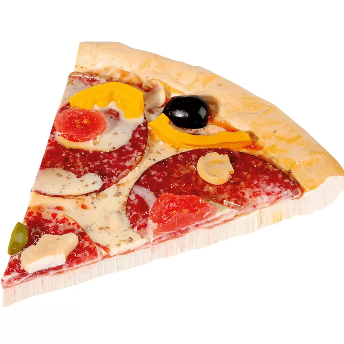 Platos Y Comida Rápida>DecoWoerner Trozo De Pizza "Salami" Alimento De Imitación multicolor