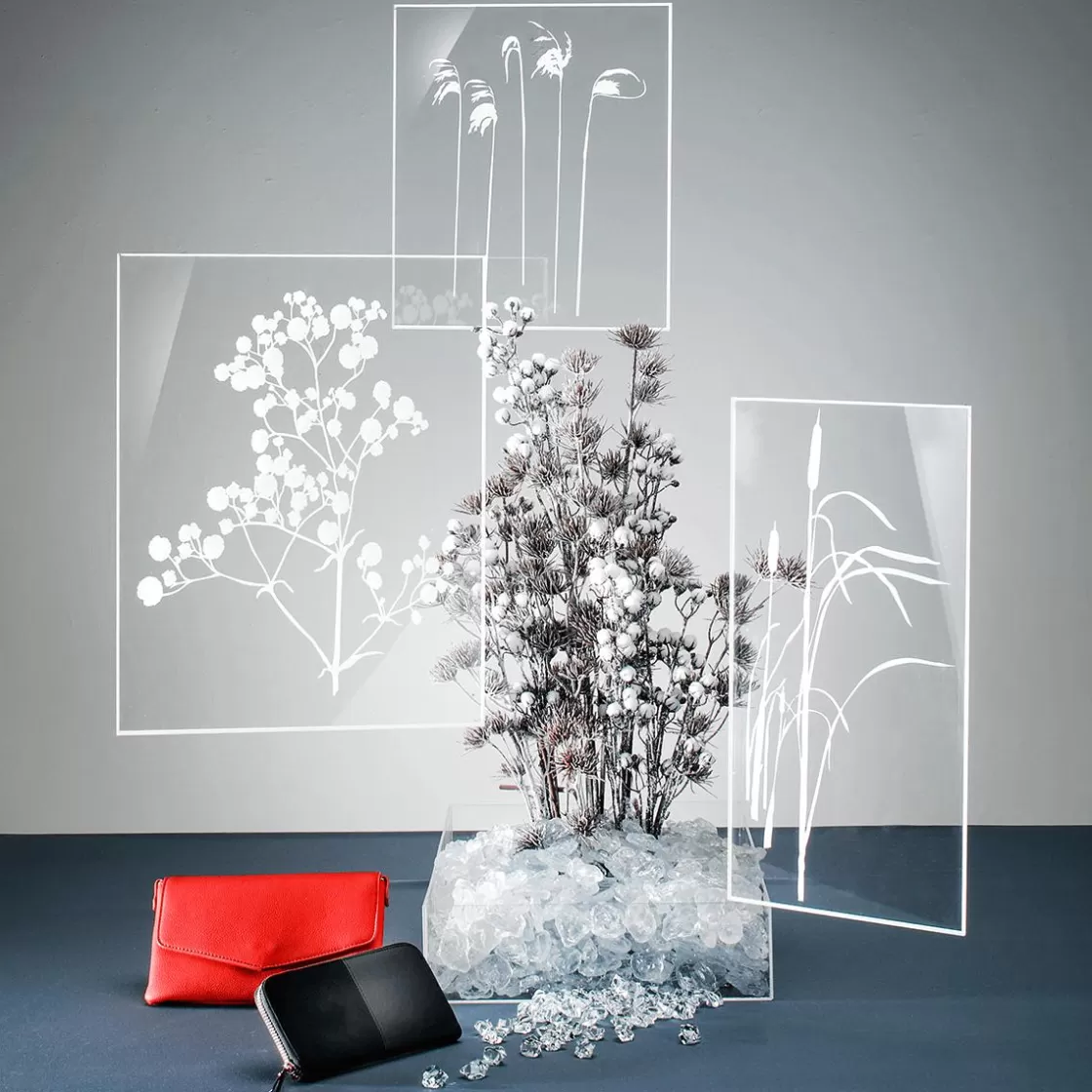 Decoración Dispersa | Decoración De Invierno>DecoWoerner Trozos De Hielo De Plástico Aptos Para Alimentos, 50 Piezas transparente