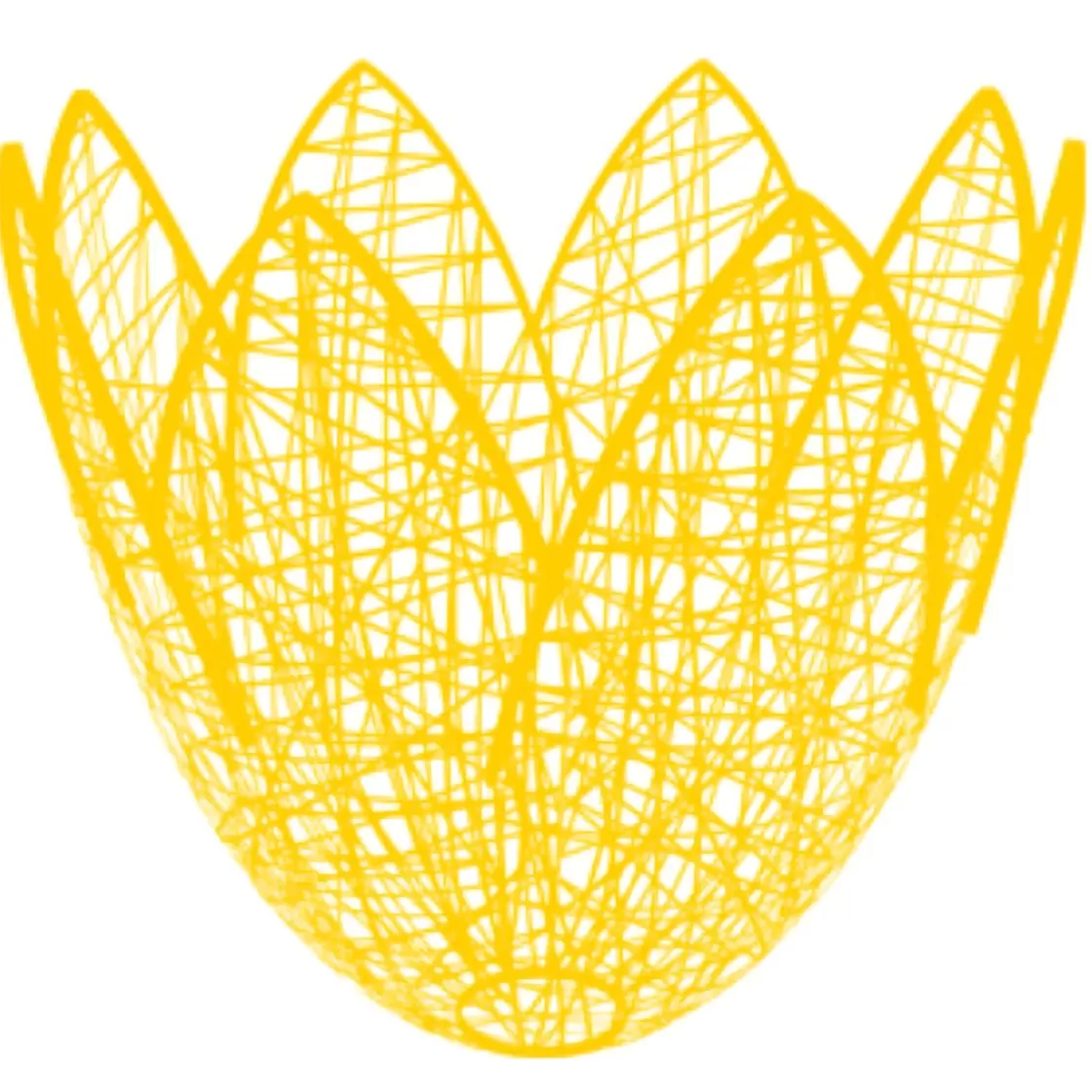 Decoración De Verano | Decoración De Primavera>DecoWoerner Tulipán 3D De Malla De Fibra 102 X 100 Cm amarillo