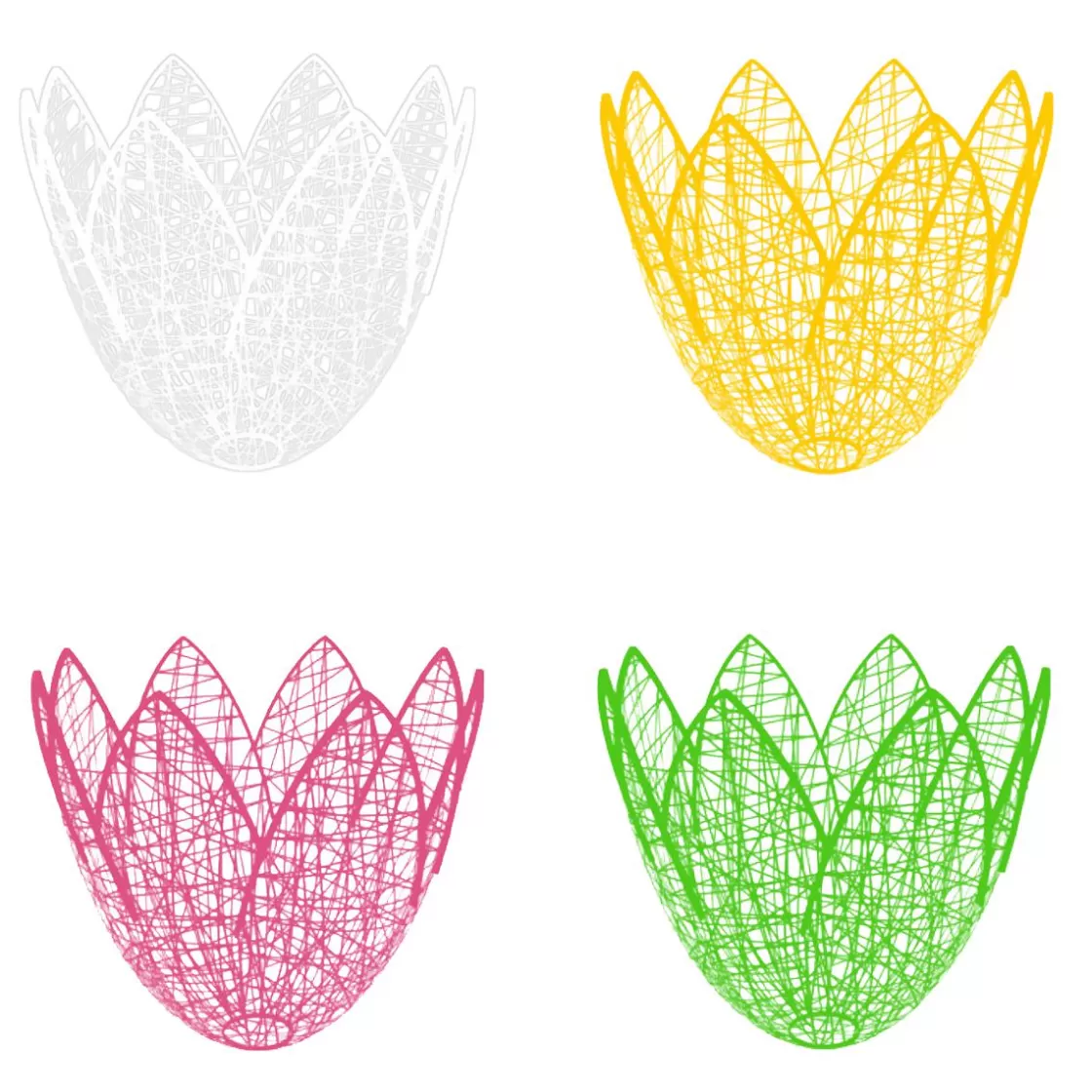 Decoración De Verano | Decoración De Primavera>DecoWoerner Tulipán 3D De Malla De Fibra 102 X 100 Cm amarillo