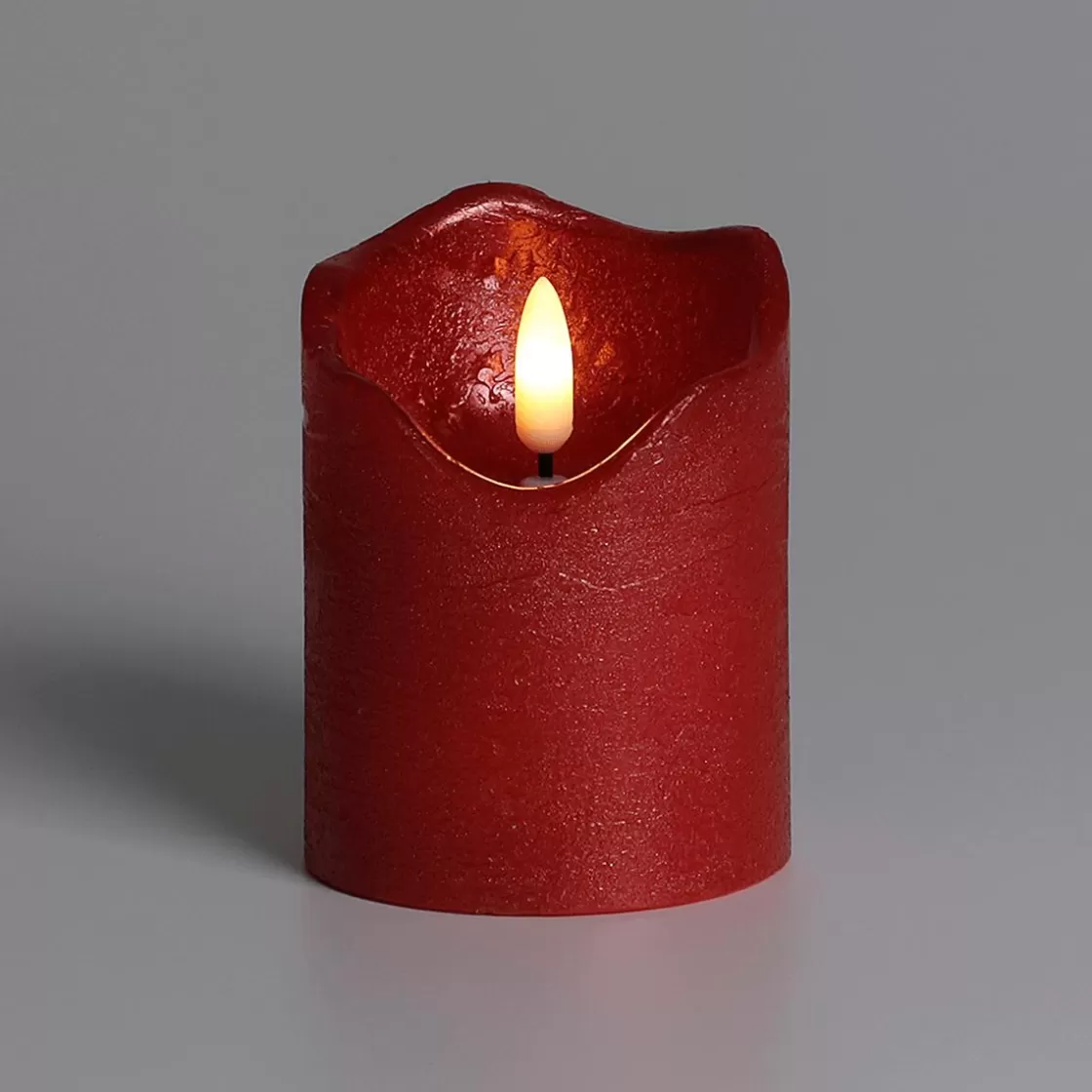 Luz Decorativa>DecoWoerner Vela De Cera LED Roja 7,5 Cm Ø, 10 Cm De Altura rojo