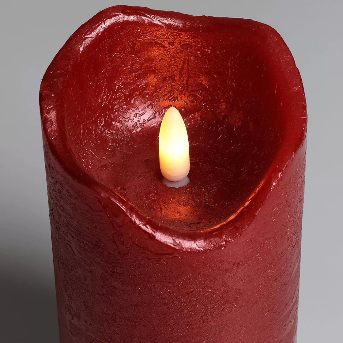 Luz Decorativa>DecoWoerner Vela De Cera LED Roja 7,5 Cm Ø, 12,5 Cm De Altura rojo