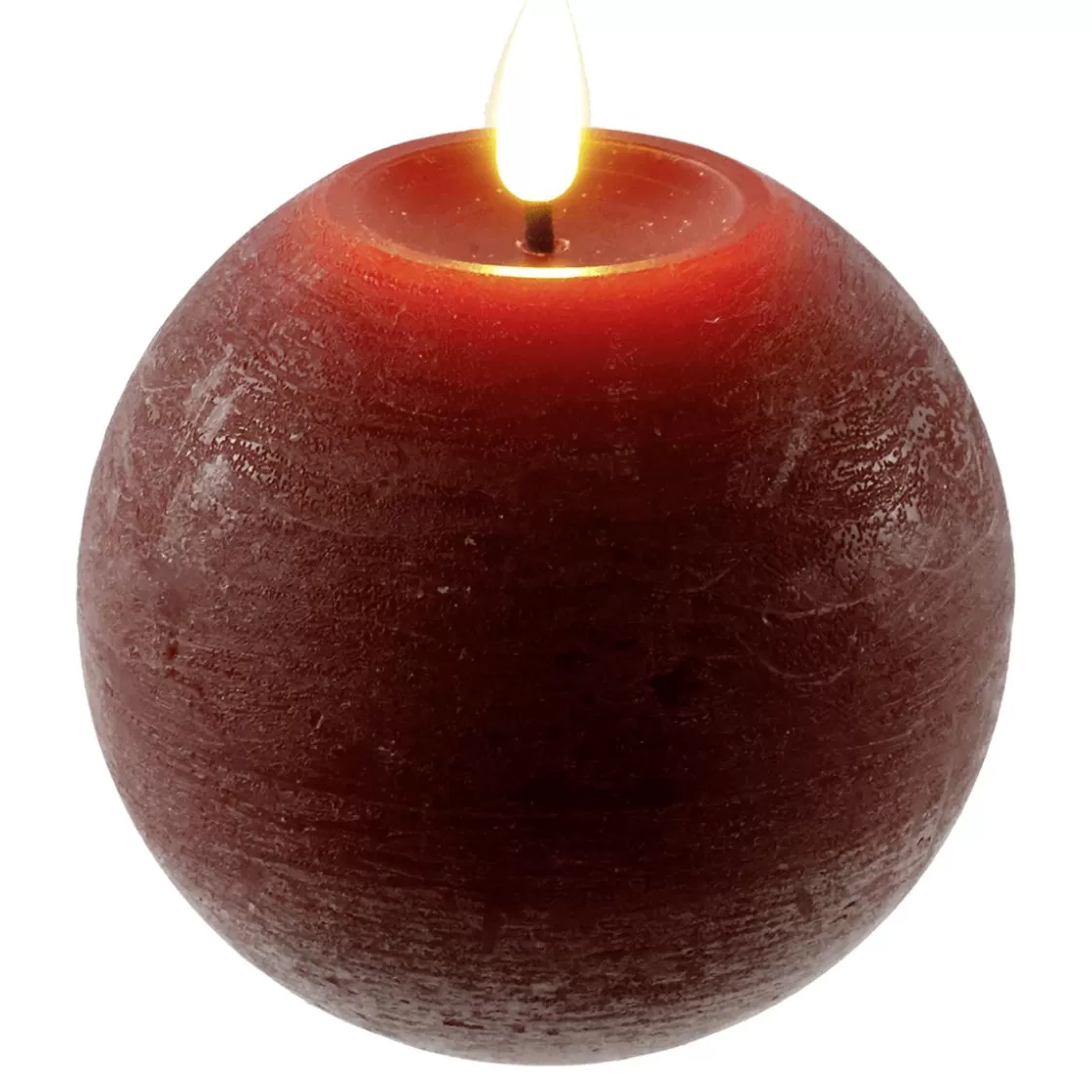 Luz Decorativa | Decoración Temática>DecoWoerner Velas De Cera LED Redondas De 10 Cm Ø rojo