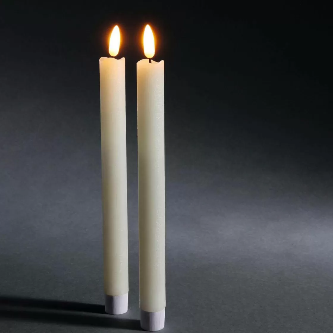 Luz Decorativa>DecoWoerner Velas De Cera LED-LED 24 Cm, Conjunto De 2 Piezas blanco