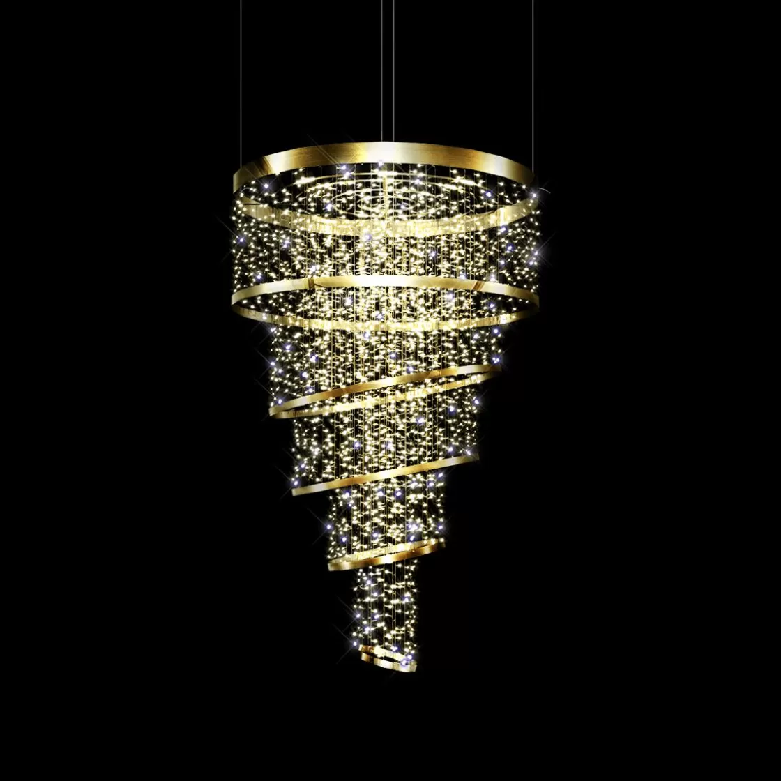 Luz Decorativa | Decoración Temática>DecoWoerner XXL Decoracion Objeto Luminoso Araña 200 Cm oro