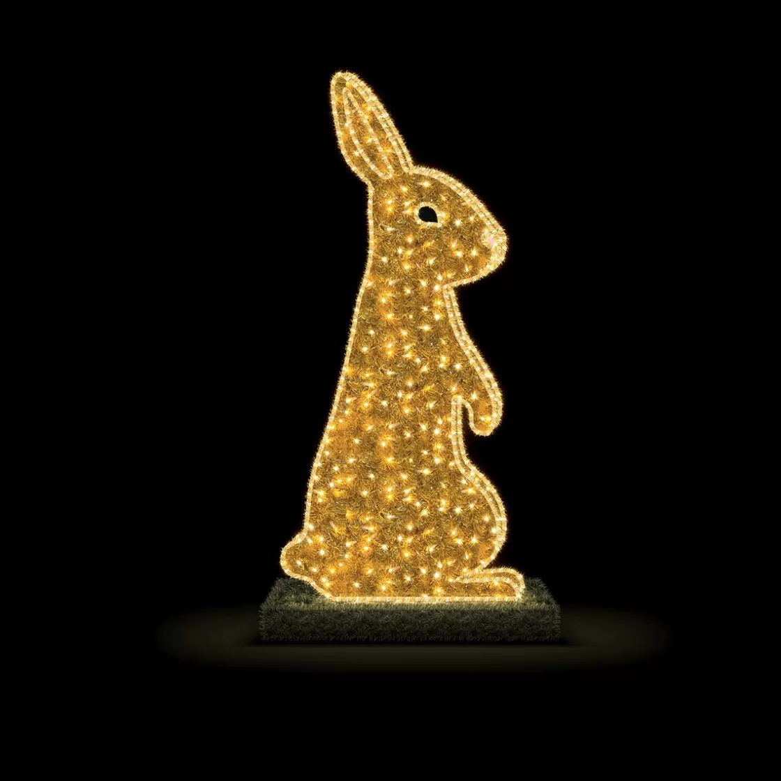 Luz Decorativa | Decoración De Animales>DecoWoerner XXL LED Conejito En Dos Patas Para Exterior 185 Cm oro