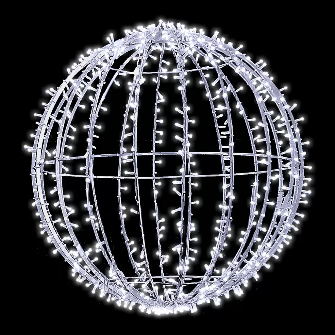 Luz Decorativa>DecoWoerner XXL LED Esfera Fría Objeto Luminoso Para Exterior 120 Cm Ø plata