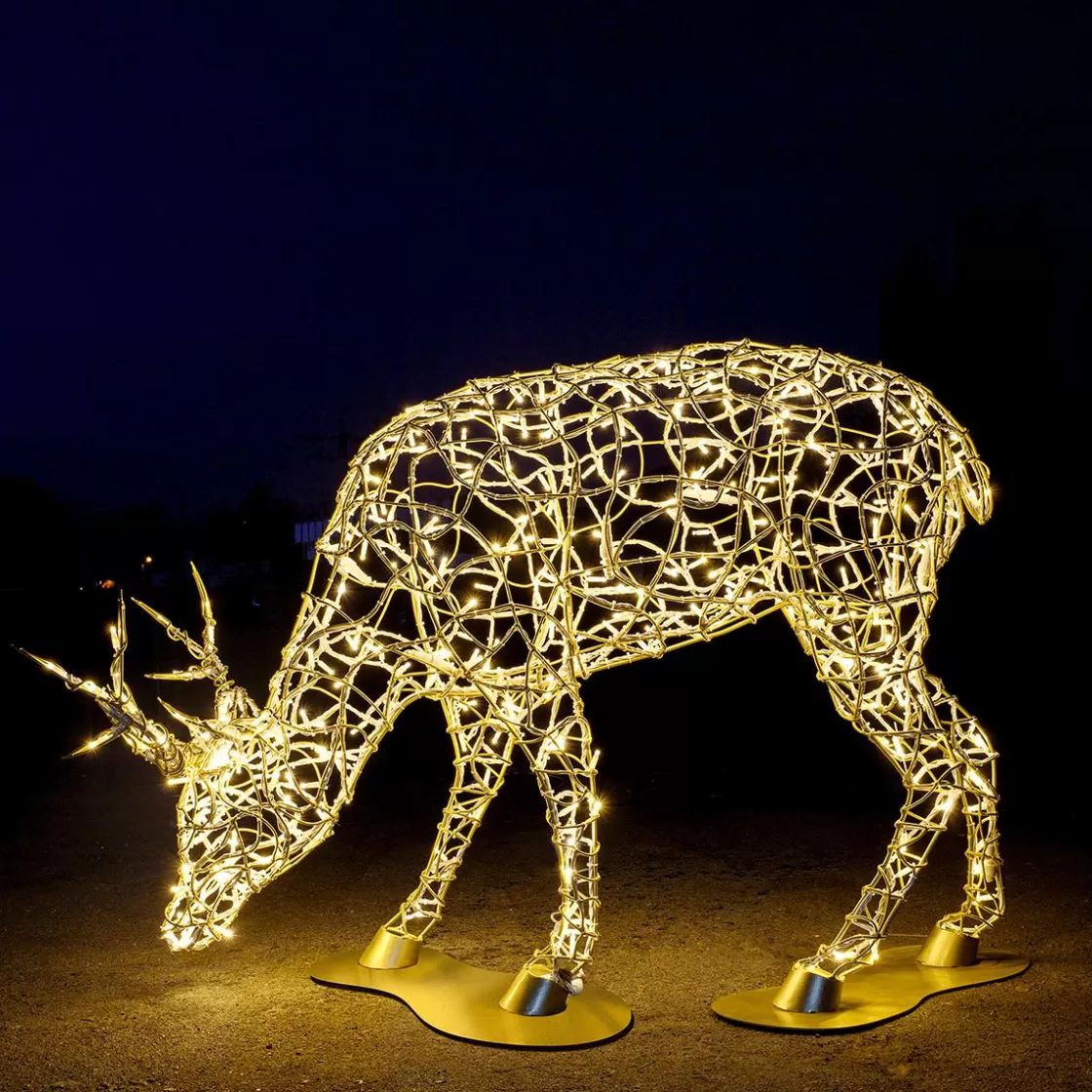 Luz Decorativa | Decoración De Animales>DecoWoerner XXL LED Trasero Caliente Para Exterior 120 Cm plata