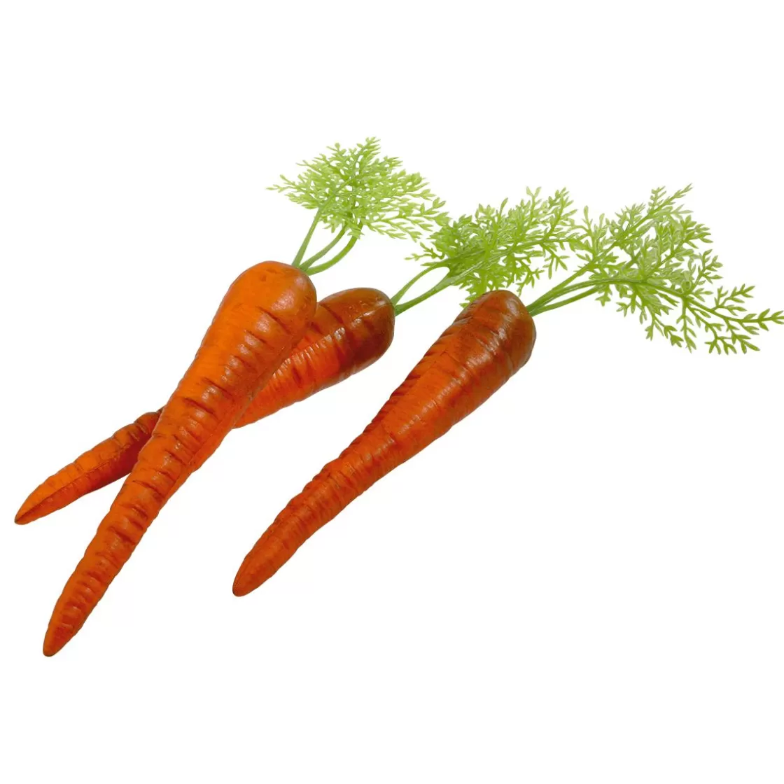 Decoración De Pascua | Verduras Y Hierbas>DecoWoerner Zanahorias Con Hojas Alimento De Imitación 30 Cm, 3 Piezas naranja